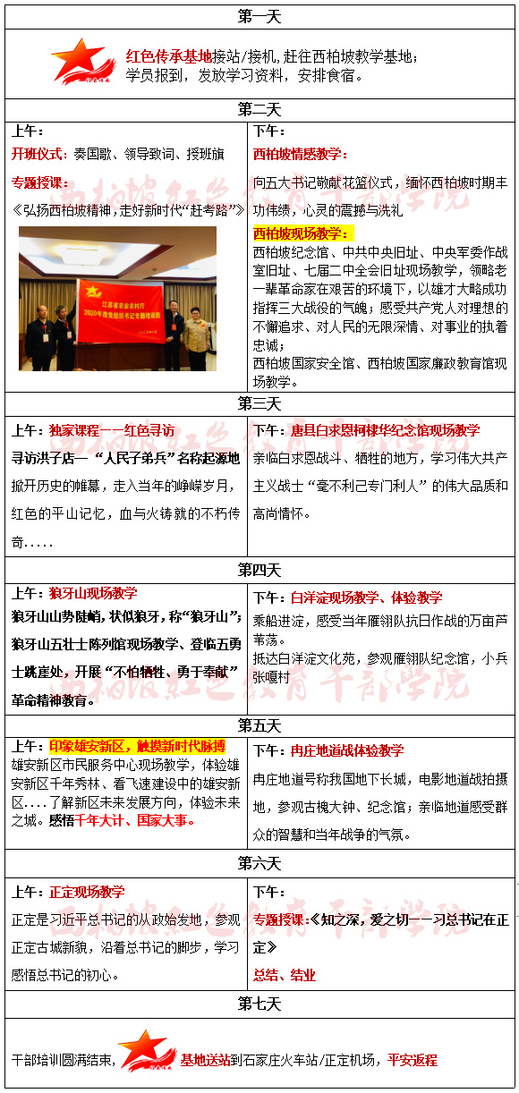 西柏坡紅色培訓(xùn)，學(xué)黨史、開新局7天方案